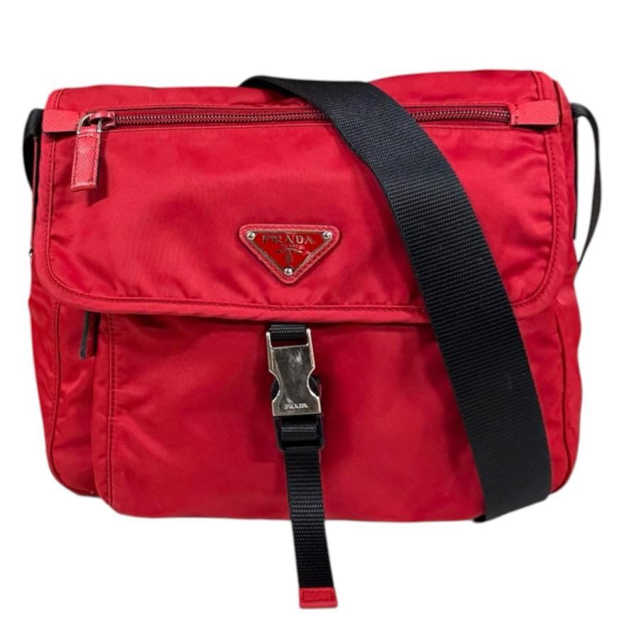 PRADA（プラダ） ショルダーバッグ ナイロン レッド ユニセックス 中古