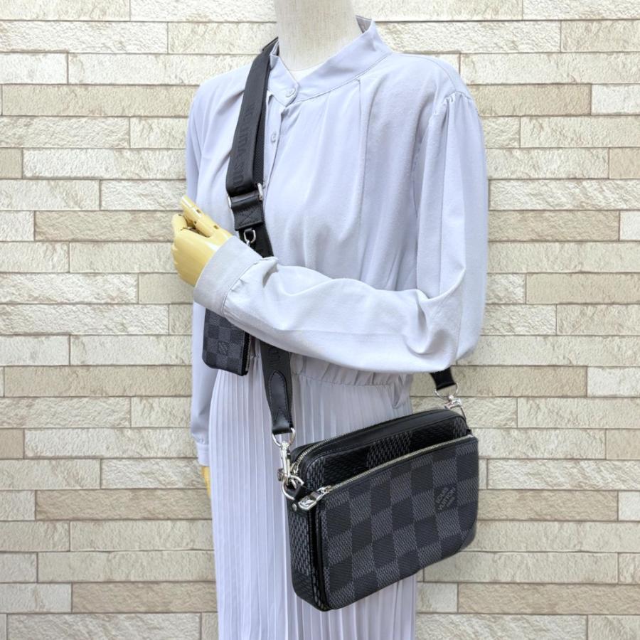 LOUIS VUITTON ダミエ グラフィット メッセンジャーバッグ LOUIS VUITTON（ルイ・ヴィトン） トリオメッセンジャー ダミエグラ