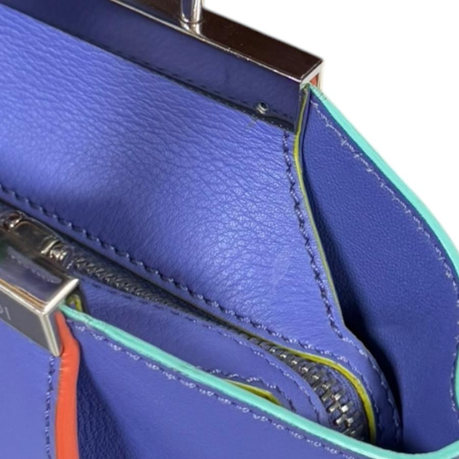フェンディ プチトロワジュール ショルダーバッグ レザー 8BH333 パープル レディース FENDI  中古 FENDI フェンディ プチトロワジュール ショルダーバッグ レザー
