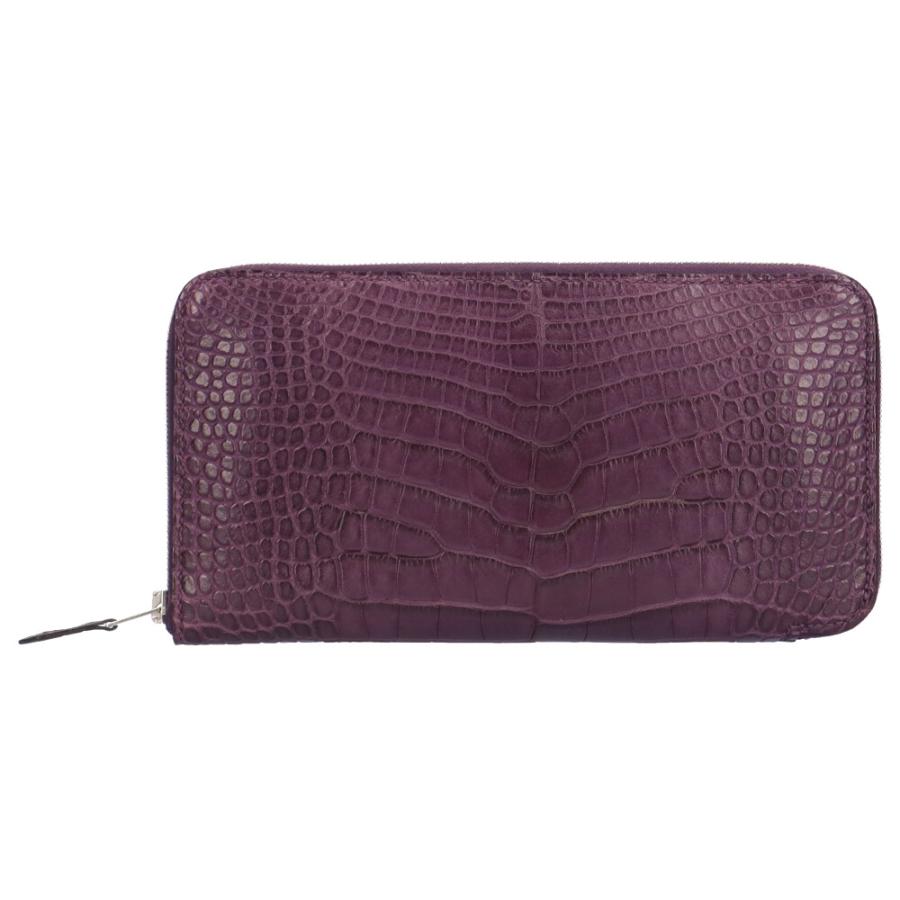 エルメス アザップ アリゲーター ダークブラウン 財布 ウォレット HERMES エルメス アザップ アリゲーター ダークブラウン 財布