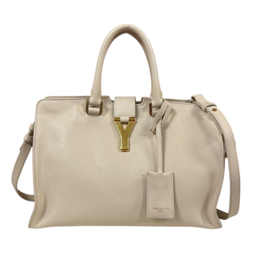 サンローラン プチバカス Yライン ショルダーバッグ レザー 311210 ベージュ レディース SAINT LAURENT  中古 サンローラン プチバカス Yライン ショルダーバッグ レザー 311210