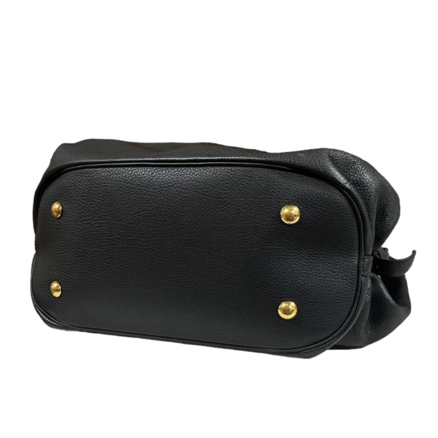 ルイヴィトン モノグラム マヒナL レザー 黒 LOUIS VUITTON（ルイ・ヴィトン） L モノグラムマヒナ ハンドバッグ