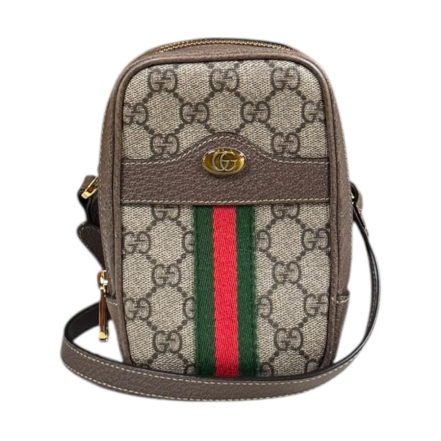 グッチ ミニポシェット オフィディア ショルダーバッグ GGスプリームキャンバス 546595 ベージュ レディース GUCCI  中古 GUCCI（グッチ） ミニポシェット オフィディア ショルダーバッグ GG