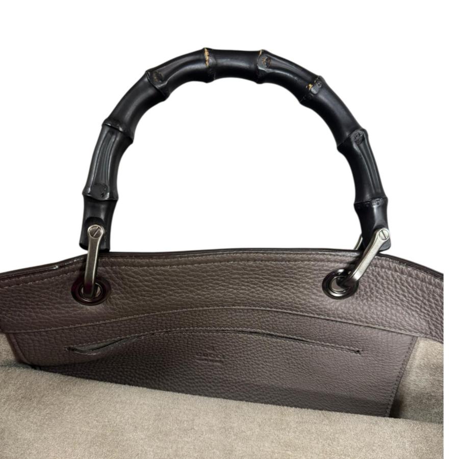 GUCCI（グッチ） バンブー ショルダーバッグ レザー 358217 グレー