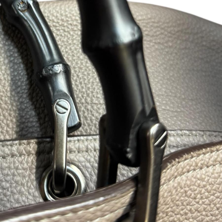 GUCCI（グッチ） バンブー ショルダーバッグ レザー 358217 グレー