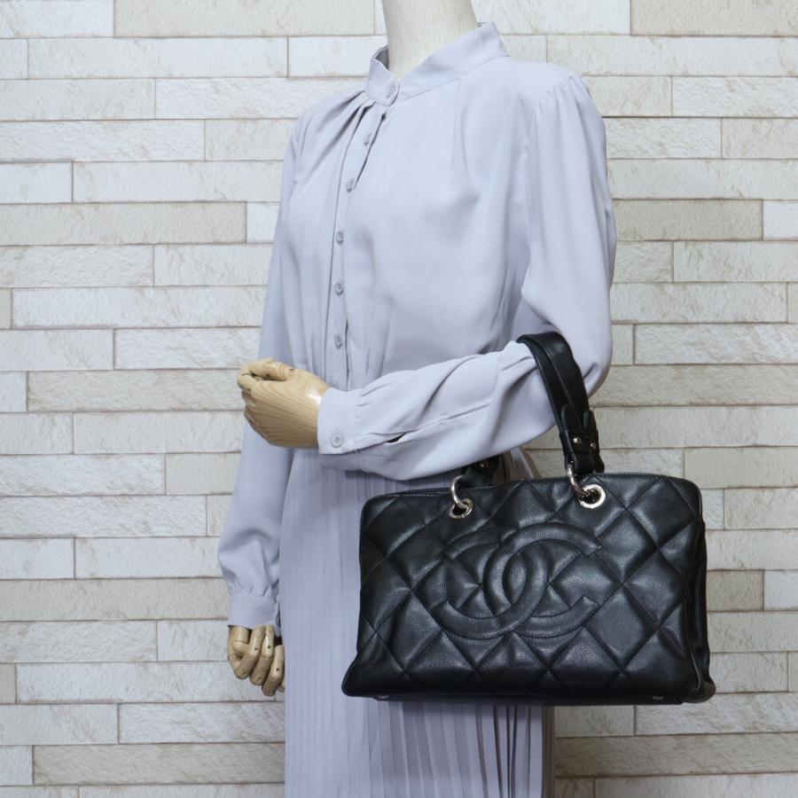CHANEL（シャネル） マトラッセ ハンドバッグ キャビアスキン ブラック