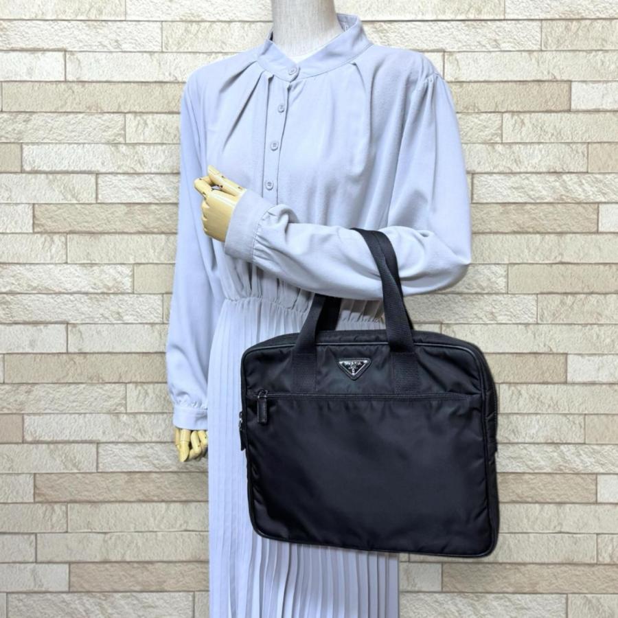 PRADA（プラダ） ビジネスバッグ ナイロン VA0609 ブラック メンズ