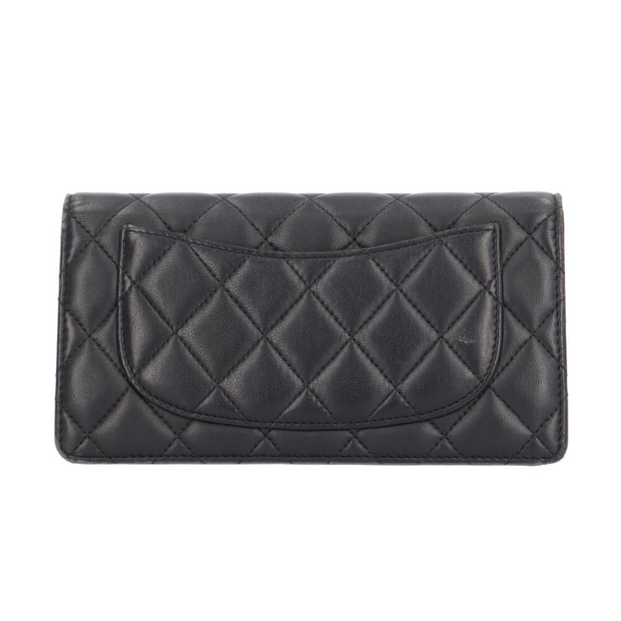 シャネル タイムレスクラシック ロング フラップ ウォレット マトラッセ 長財布 ラムスキン A31509 レディース CHANEL  中古 CHANEL（シャネル） タイムレスクラシック ロング フラップ ウォレット
