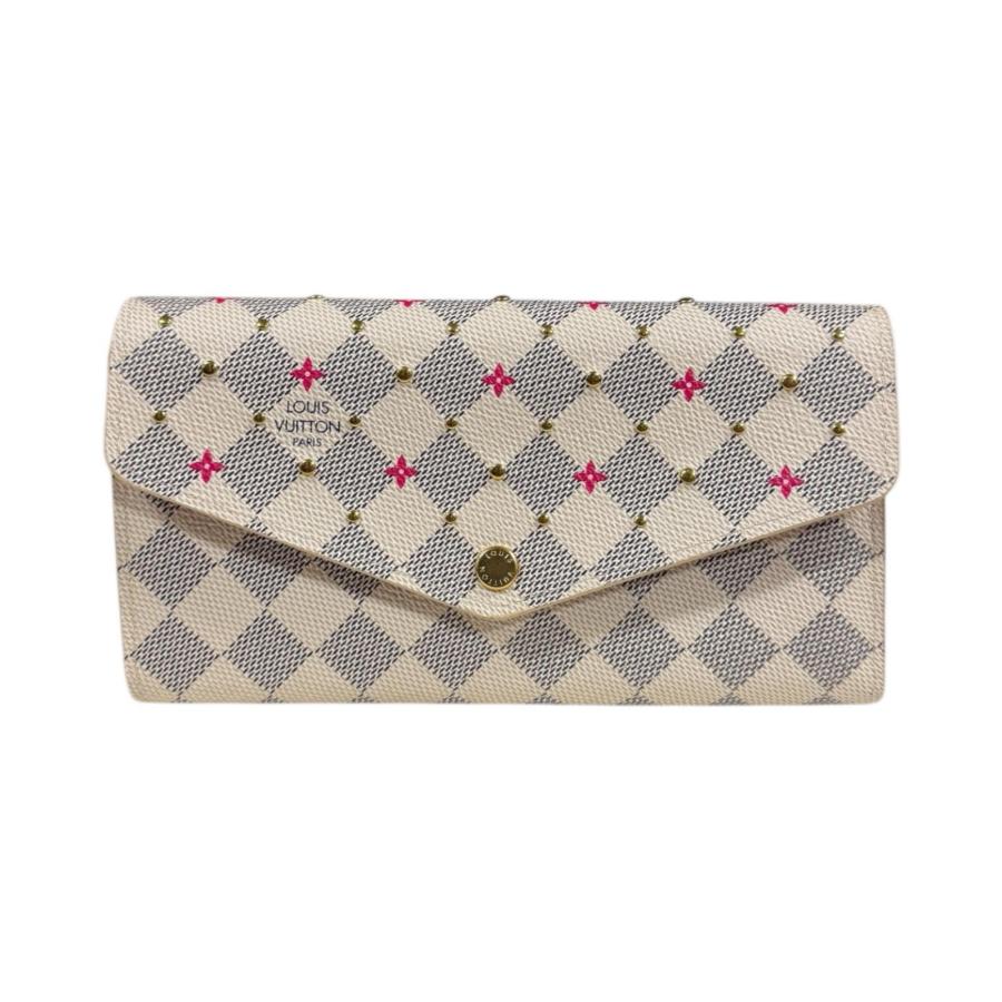 【美品】ルイヴィトン ポルトフォイユサラ ダミエ アズール 長財布 LOUIS VUITTON ルイヴィトン ポルトフォイユ・サラ ダミエ