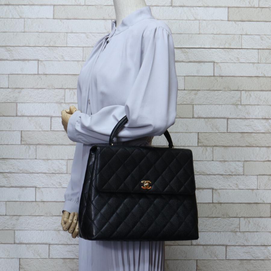 CHANEL（シャネル） マトラッセ ハンドバッグ キャビアスキン ブラック 