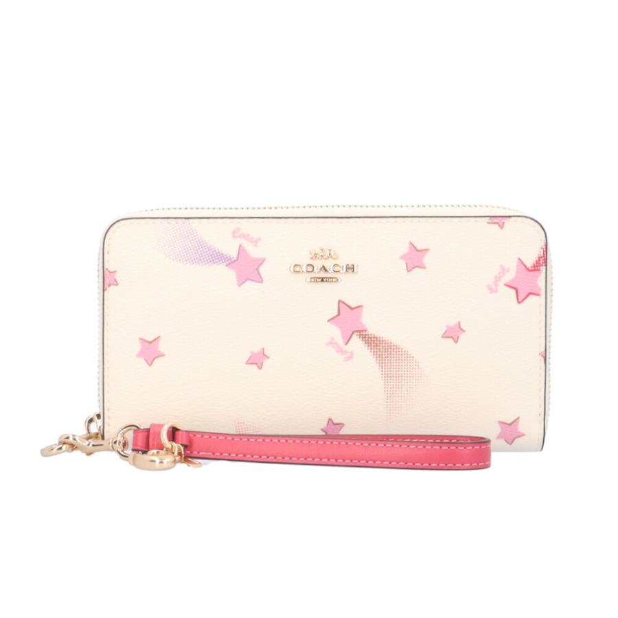 極美品 COACH 長財布 ラウンドファスナー チェリー PVC タグ付き 現行 美品 COACH コーチ 長財布 ウォレット ラウンドジップ ロゴ