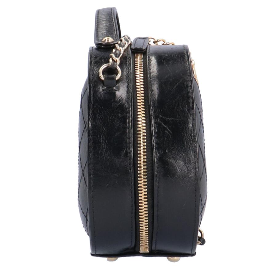 CHANEL シャネル チェーン ショルダーバッグ レザー ブラック