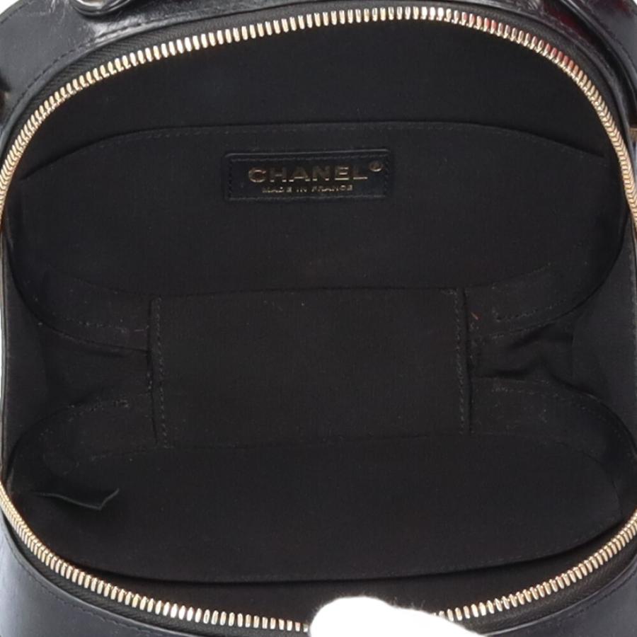 CHANEL シャネル チェーン ショルダーバッグ レザー ブラック