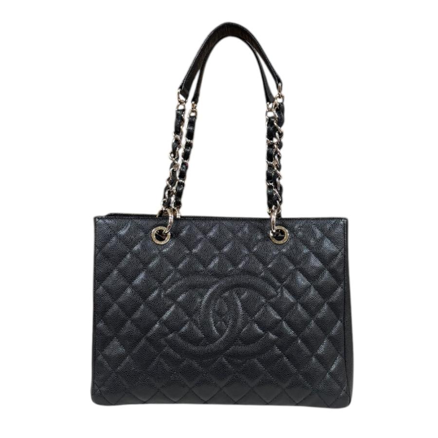 シャネル GSTトート マトラッセ ショルダーバッグ キャビアスキン A50995 ブラック レディース CHANEL  中古 R&Kリサイクルキング CHANEL（シャネル） GSTトート マトラッセ ショルダーバッグ キャビア