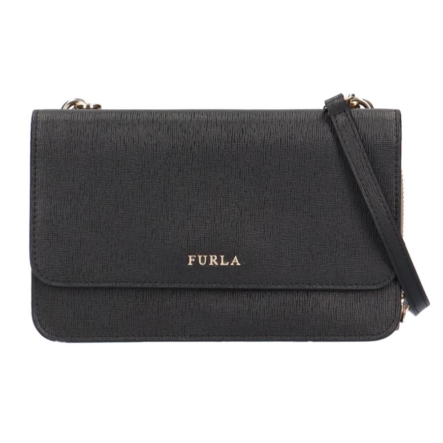 FURLA（フルラ） リーヴァ ショルダーバッグ レザー ブラック中古