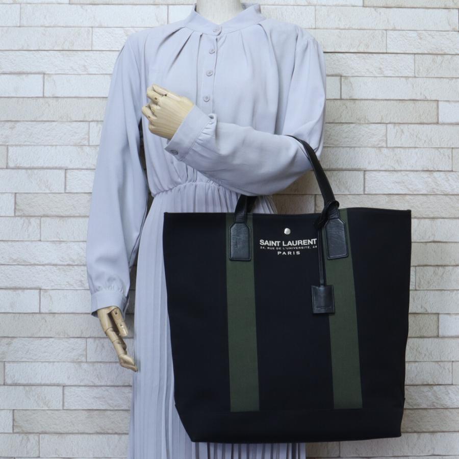 希少イヴサンローラン ミューズトゥハンドバッグカーキキャンバス