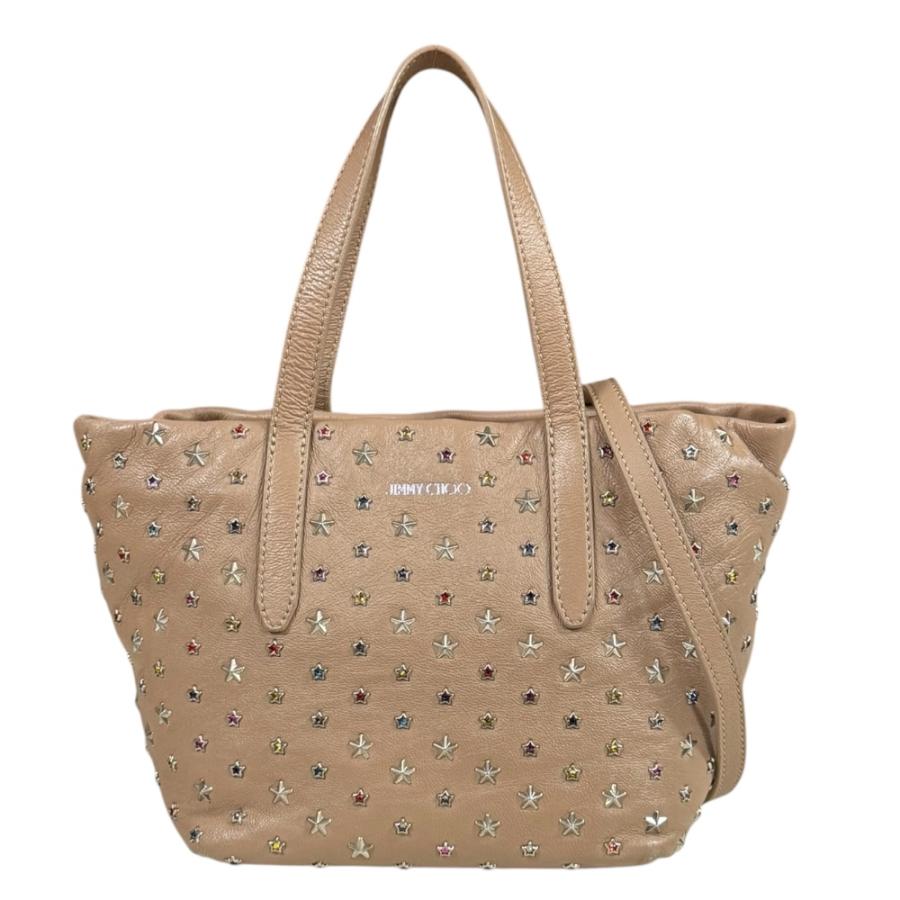 JIMMY CHOO ジミーチュウ　スタッズ　ベージュ　スエードショルダーバッグ Amazon | [ジミーチュウ] Jimmy Choo 星スタッズトートバッグ SASHA