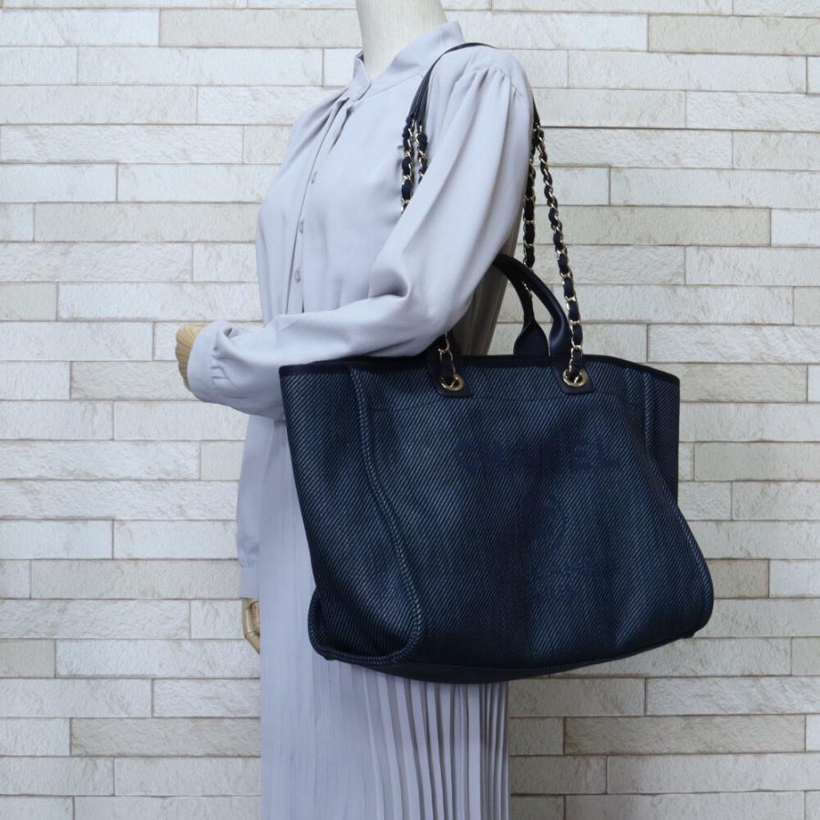 CHANEL シャネル ドーヴィルGM ショルダーバッグ ストロー