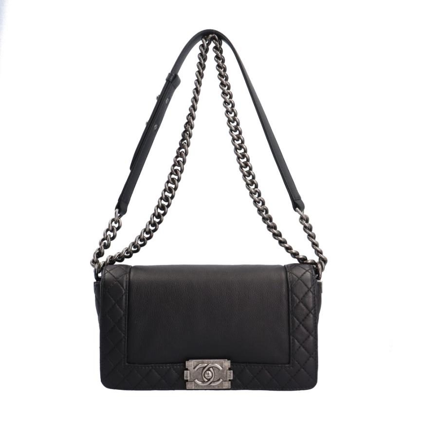 シャネル CHANEL ココマーク ボーイシャネル A92193 チェーン ショルダーバッグ カーフスキン ブラック CHANEL（シャネル） ボーイシャネル ココマーク ショルダーバッグ