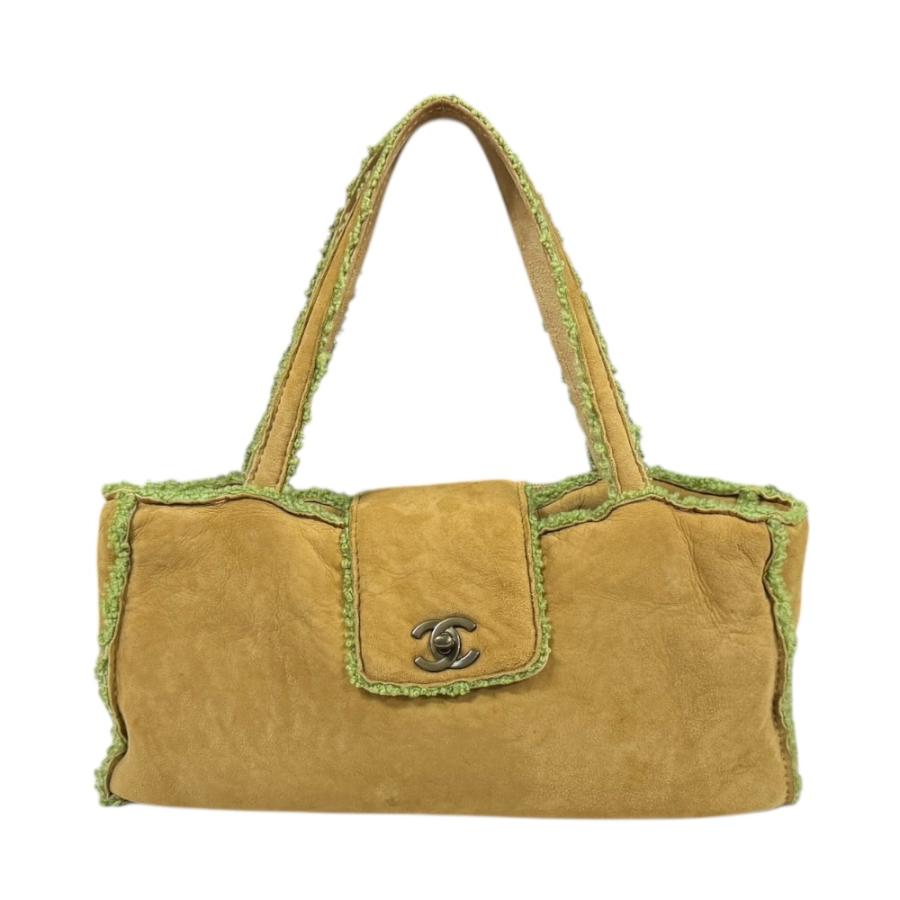 シャネル ハンドバッグ ムートン A11746 ブラウン レディース CHANEL  中古 R&Kリサイクルキング CHANEL（シャネル） ハンドバッグ ムートン A11746 ブラウン