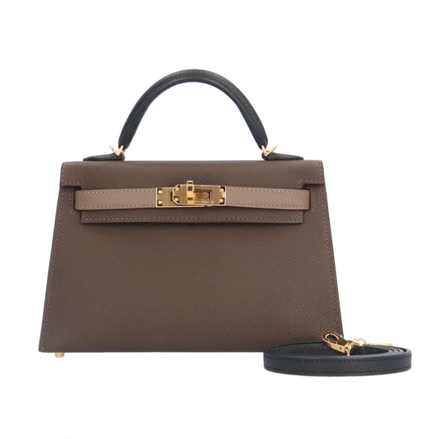 HERMES（エルメス） ミニケリー2トリコロール ショルダーバッグ レザー