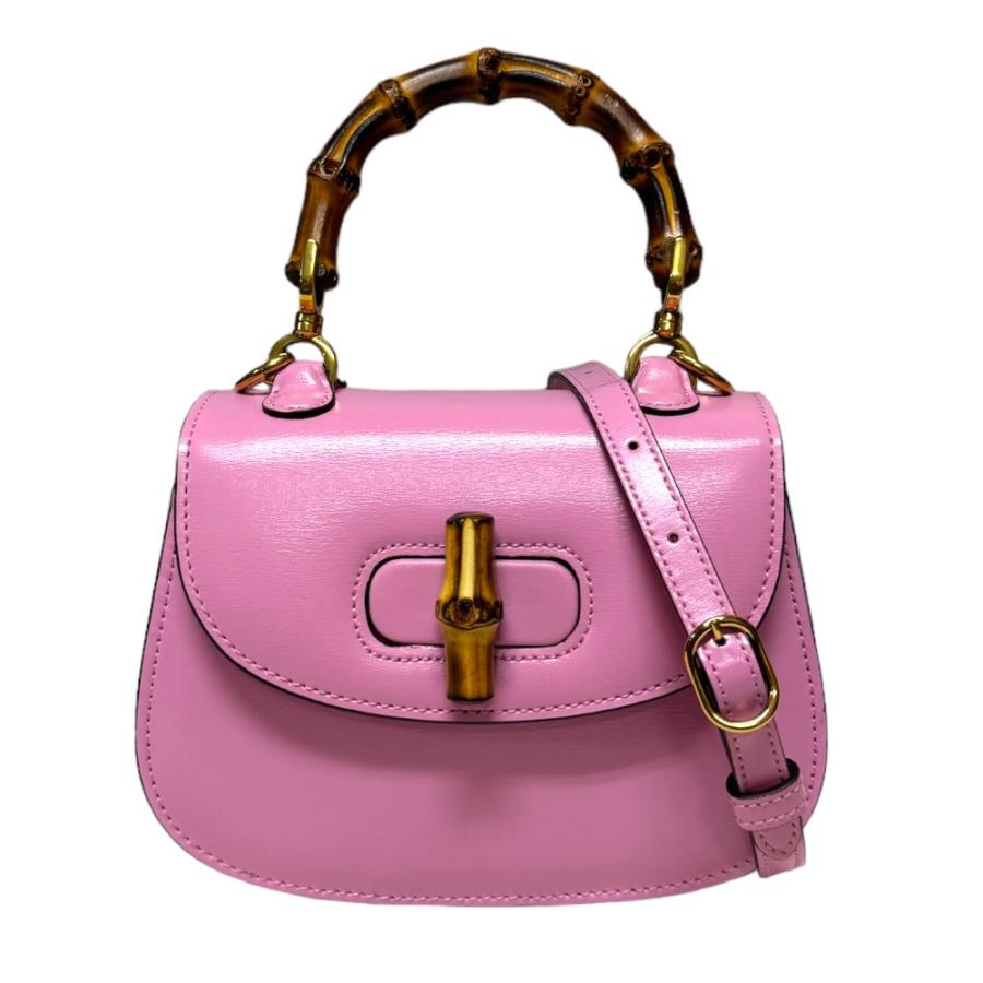 GUCCI（グッチ） ミニトップハンドルバッグ バンブー ショルダーバッグ