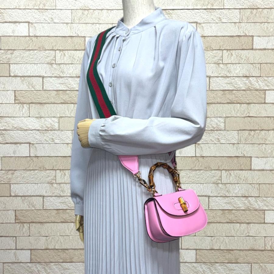 GUCCI（グッチ） ミニトップハンドルバッグ バンブー ショルダーバッグ