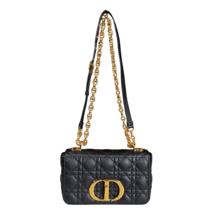 ディオール ディオールカロ スモール カナージュ ショルダーバッグ レザー M9241UWHC ブラック レディース Dior  中古 R&Kリサイクルキング ディオール ディオールカロ スモール カナージュ ショルダーバッグ