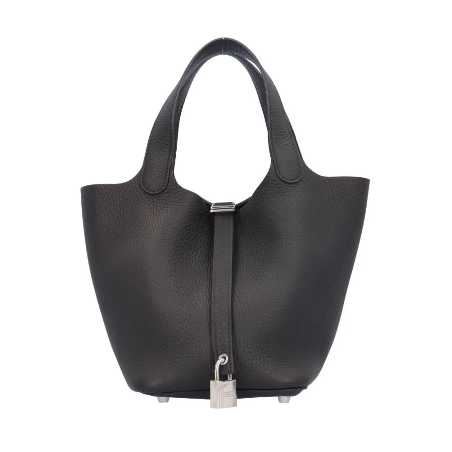 HERMES エルメス ピコタンロックPM ハンドバッグ トゴ ブラック 