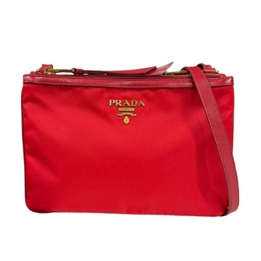 PRADA（プラダ） ショルダーバッグ ナイロン 1BH046 レッド レディース
