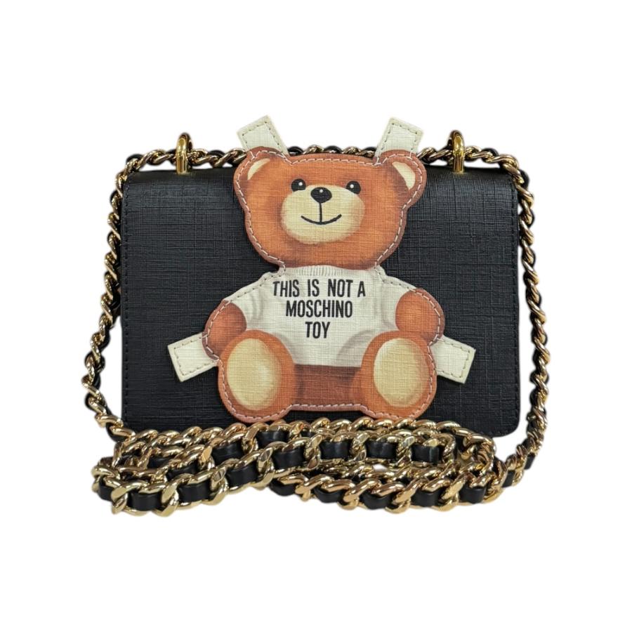 MOSCHINO（モスキーノ） テディベア ショルダーバッグ レザー ブラック
