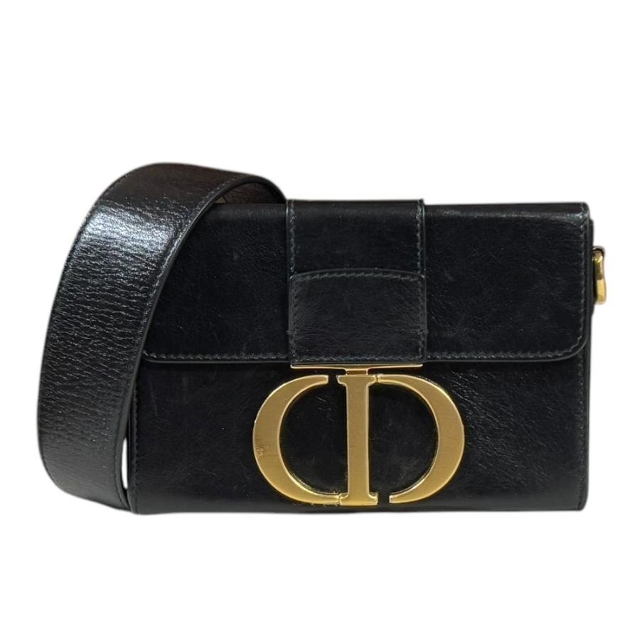 ディオール 30 モンテーニュ ショルダーバッグ レザー M9204UMPK ブラック レディース Dior  中古 R&Kリサイクルキング ディオール 30 モンテーニュ ショルダーバッグ レザー M9204UMPK