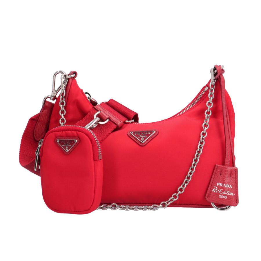 PRADA プラダ ショルダーバッグ ナイロン 1BH204 レッド ユニ PRADA プラダ ショルダーバッグ ナイロン 1BH204 レッド ユニ