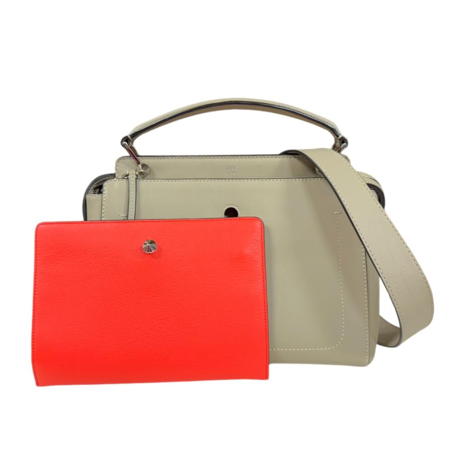 フェンディ ドットコム ショルダーバッグ レザー 8BN293 ベージュ レディース FENDI  中古 FENDI（フェンディ） ドットコム ショルダーバッグ レザー 8BN293
