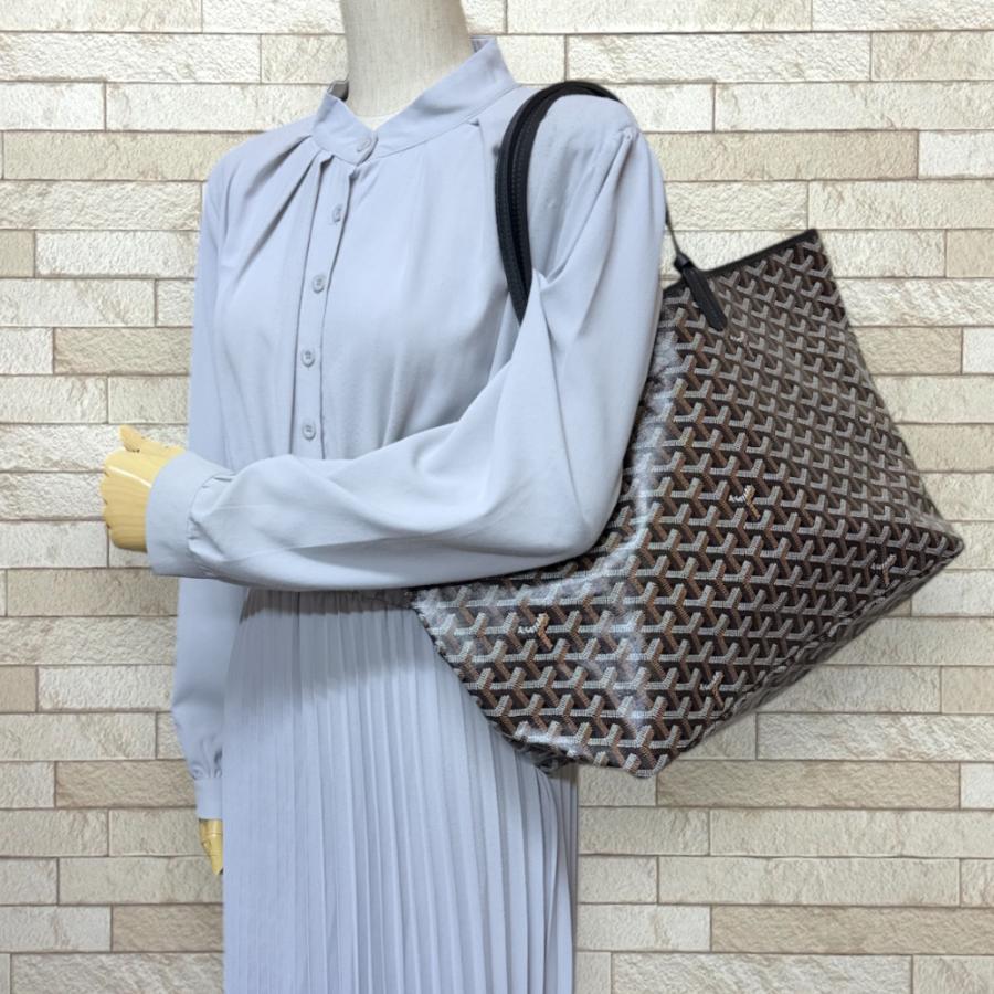 極美品 ゴヤール サンルイPM ポーチ付き ハンドバッグ ブラック トートバッグ GOYARD 送料無料 ゴヤール サンルイPM トートバッグ ショルダー