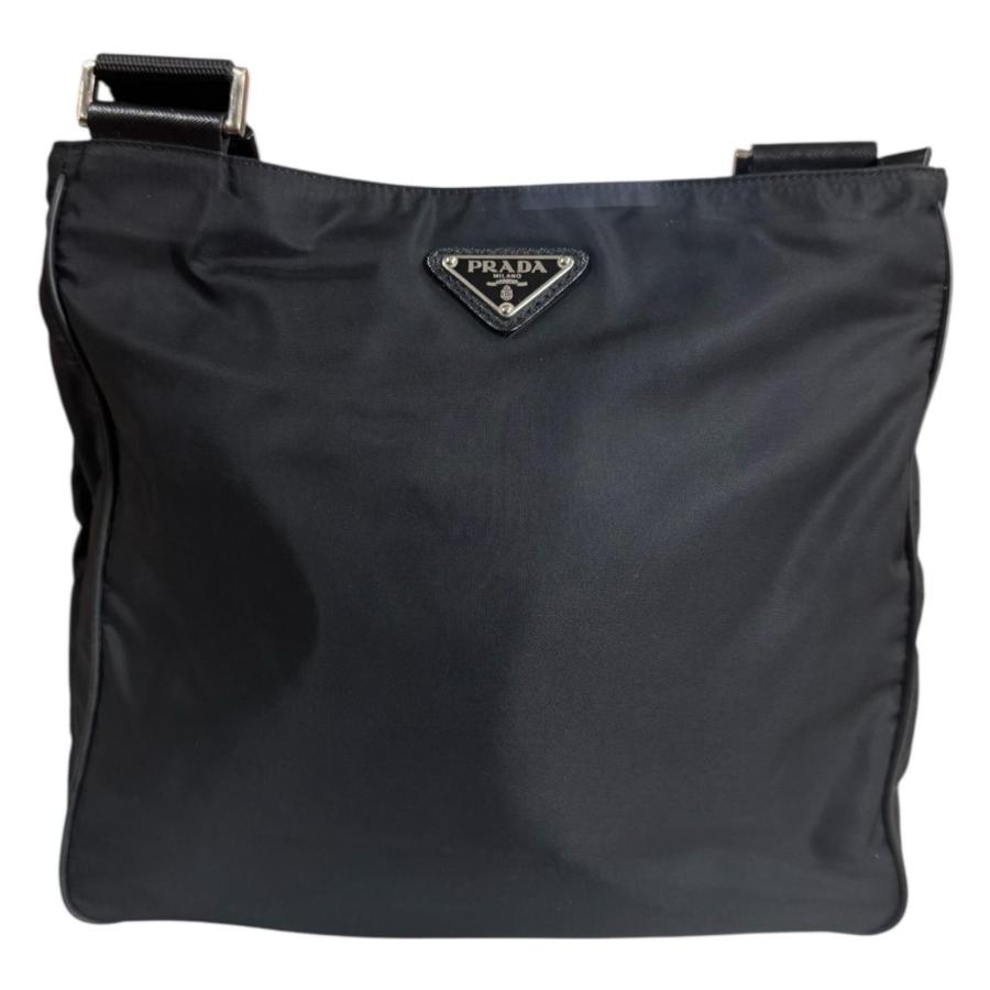 ◇ 良品 PRADA プラダ ショルダーバッグ ナイロン ブラック ◇ PRADA（プラダ） ショルダーバッグ ナイロン VA0269 ブラック メンズ