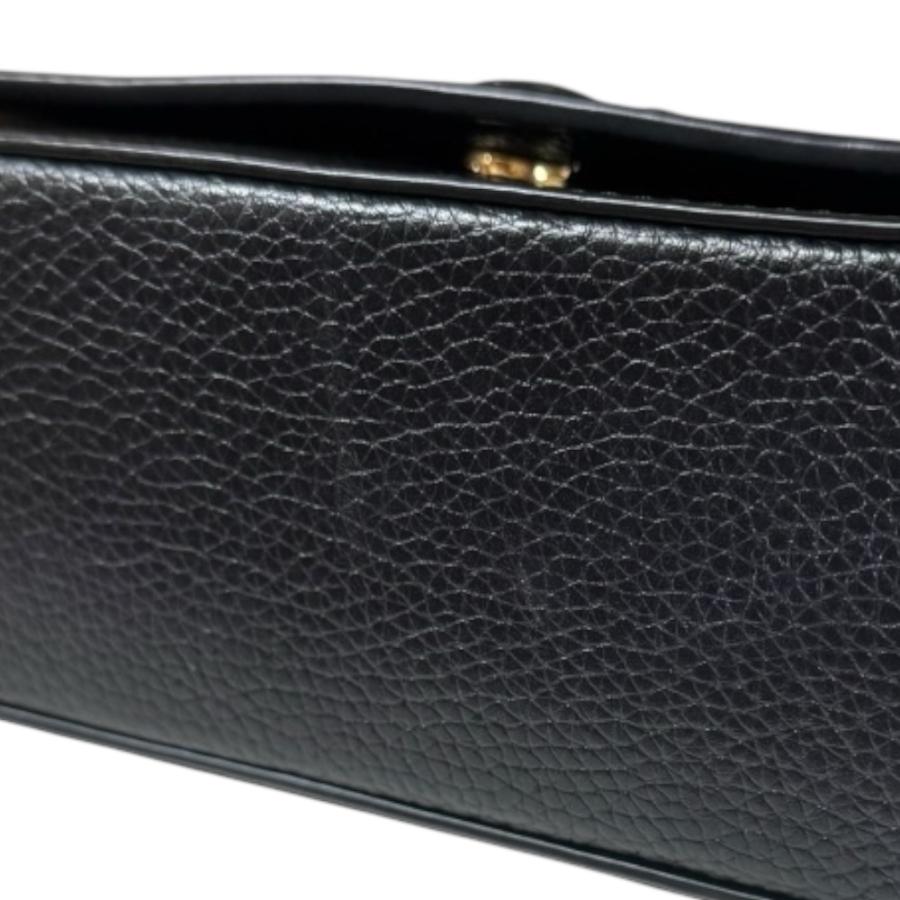 ✨美品✨トリーバーチ　テア　ショルダーバッグ 2way レザー　ロゴ　ブラック TORY BURCH トリーバーチ テア ウェブ フラップ ショルダー