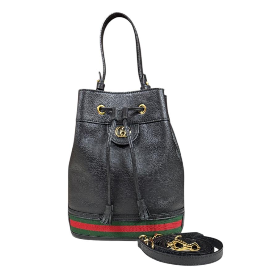 グッチ GGスモールバゲット オフィディア ショルダーバッグ レザー 610846 ブラック レディース GUCCI  中古 R&Kリサイクルキング GUCCI（グッチ） GGスモールバゲット オフィディア ショルダーバッグ
