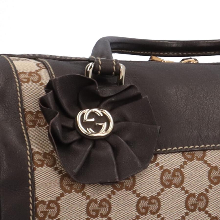 GUCCI GGキャンバス レザー ハンドバッグ ミニボストンバッグ GUCCI（グッチ） ミニボストンバッグ GGキャンバス ハンドバッグ GG