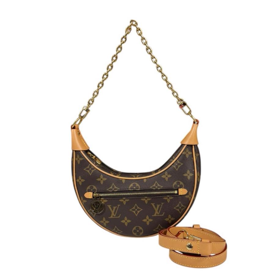 ルイ・ヴィトン LOUIS VUITTON ループ ショルダーバッグ バッグ PVCコーティングキャンバス レザー モノグラム レディース ブラウン系 M81098 【中古】 LOUIS VUITTON（ルイ・ヴィトン） ループ モノグラム ショルダーバッグ