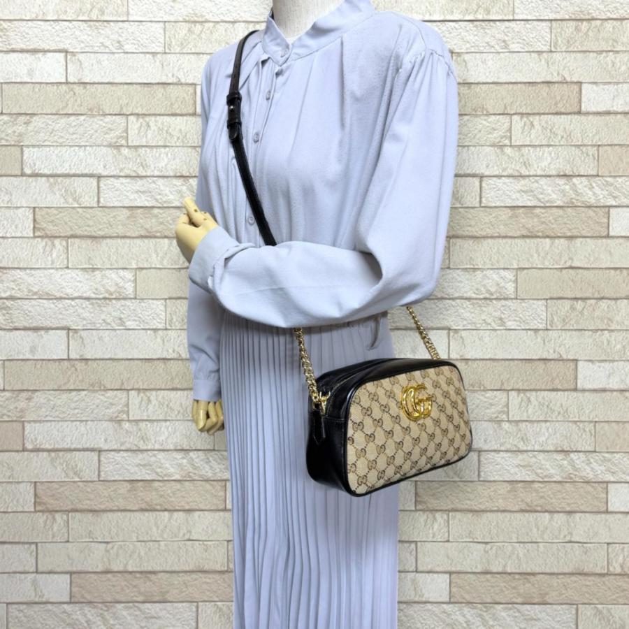GUCCI（グッチ） GGマーモント ショルダーバッグ GGキャンバス 735357