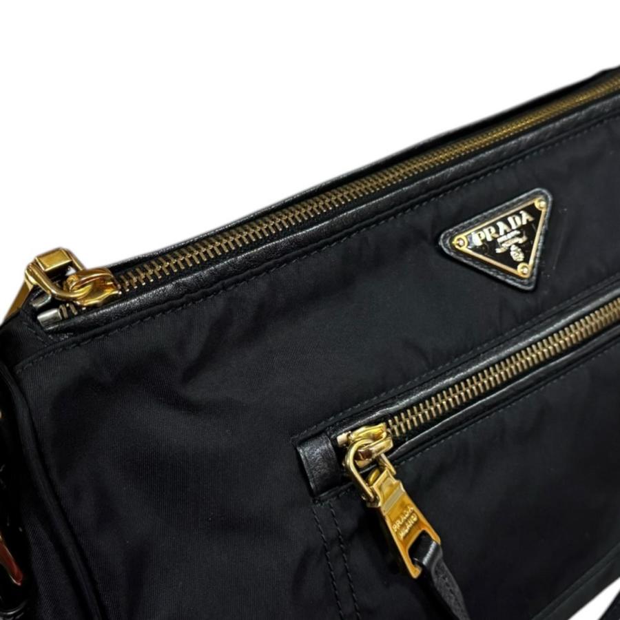 プラダ ショルダーバッグ ナイロン BR4355 ブラック レディース PRADA  中古 PRADA（プラダ） ショルダーバッグ ナイロン BR4355 ブラック