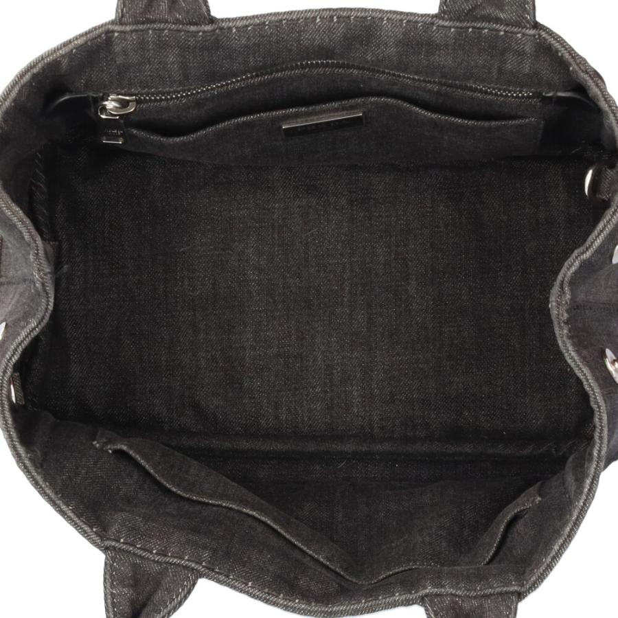 プラダ カナパトートSS ショルダーバッグ デニム 1BG439 ブラック レディース PRADA  中古 PRADA - プラダ カナパトートSS ショルダーバッグ デニム 1BG439