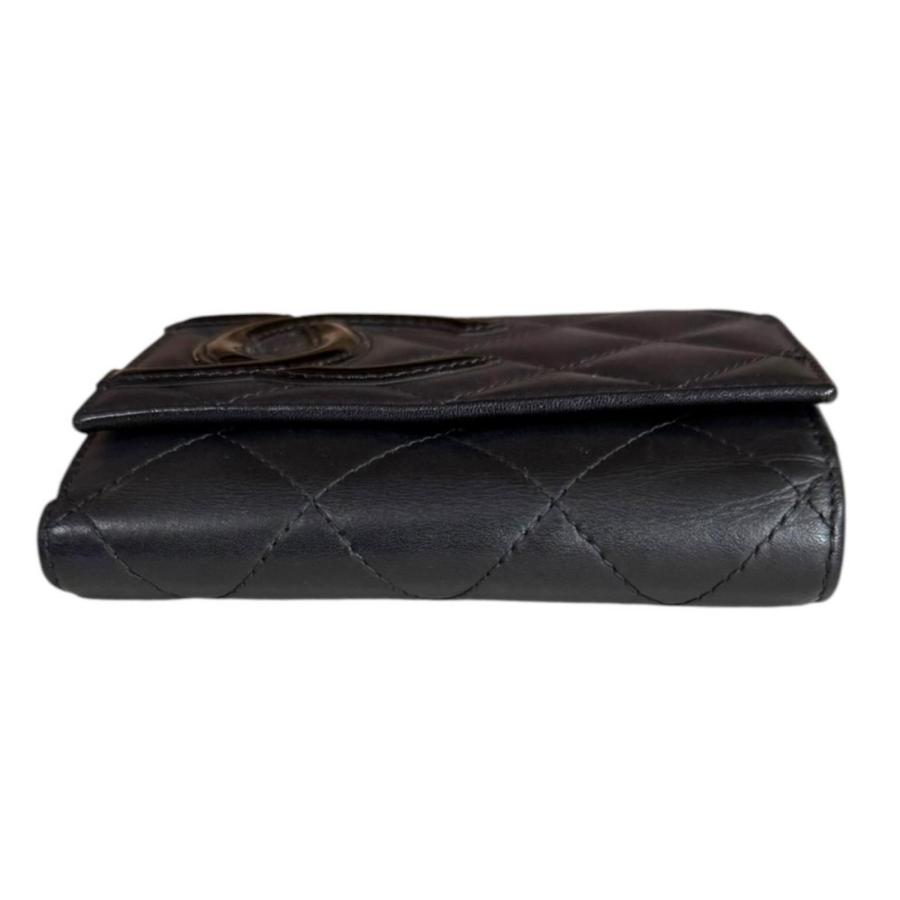CHANEL（シャネル） カンボン 二つ折り財布 レザー レディース 中古