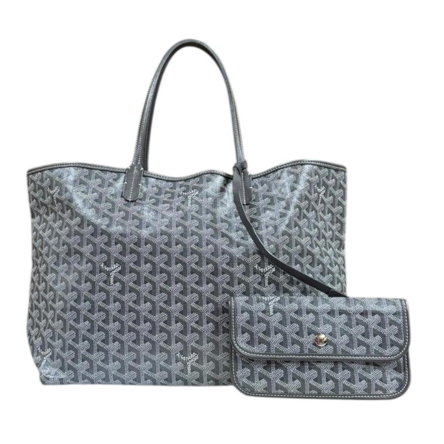 ゴヤール サンルイPM トートバッグ PVCコーティングキャンバス グレー ユニセックス GOYARD  中古 R&Kリサイクルキング GOYARD（ゴヤール） サンルイPM トートバッグ PVCコーティング