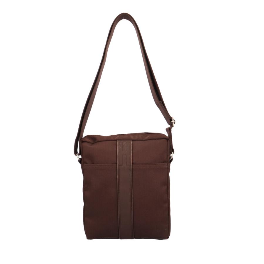 エルメス バンドリエールMM アカプルコ ショルダーバッグ トワルシェブロン ブラウン レディース HERMES  中古 HERMES（エルメス） バンドリエールMM アカプルコ ショルダーバッグ