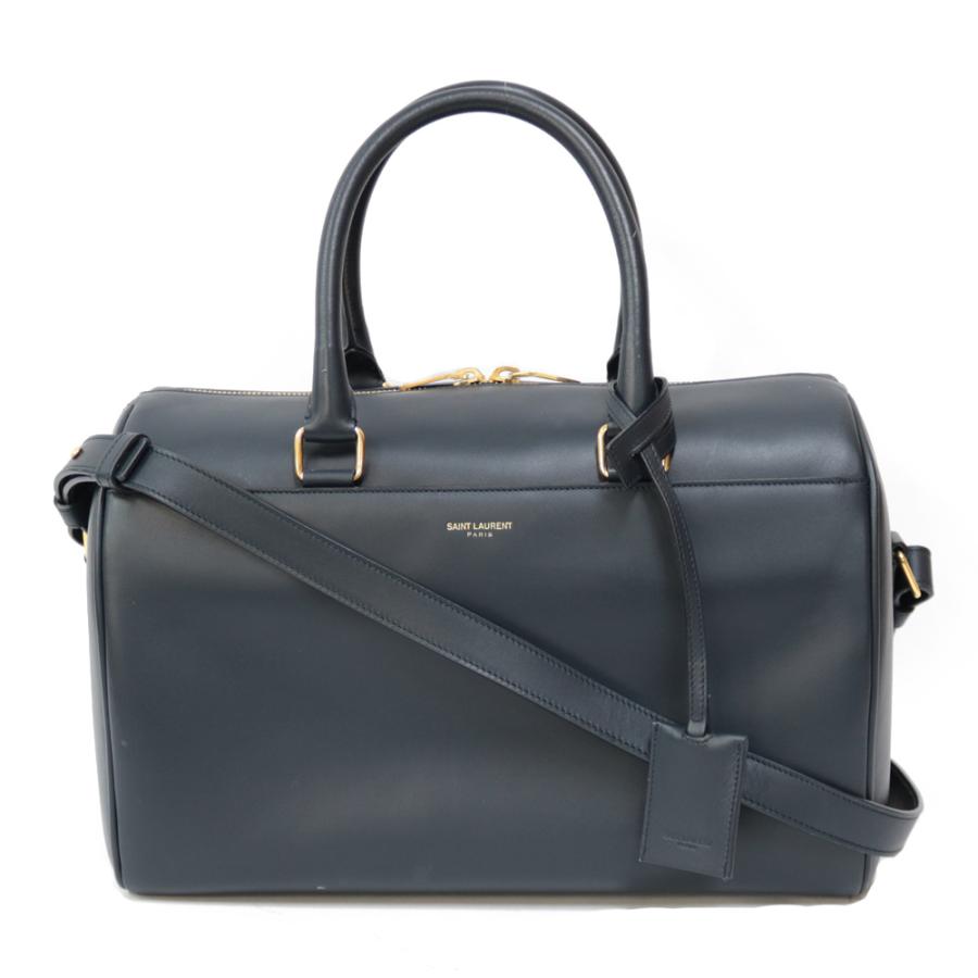 SAINT LAURENT サンローラン ショルダーバッグ ダッフル ネイビー 中古 