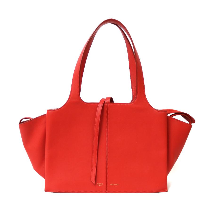 CELINE セリーヌ ショルダーバッグ トライフォード レザー レッド 
