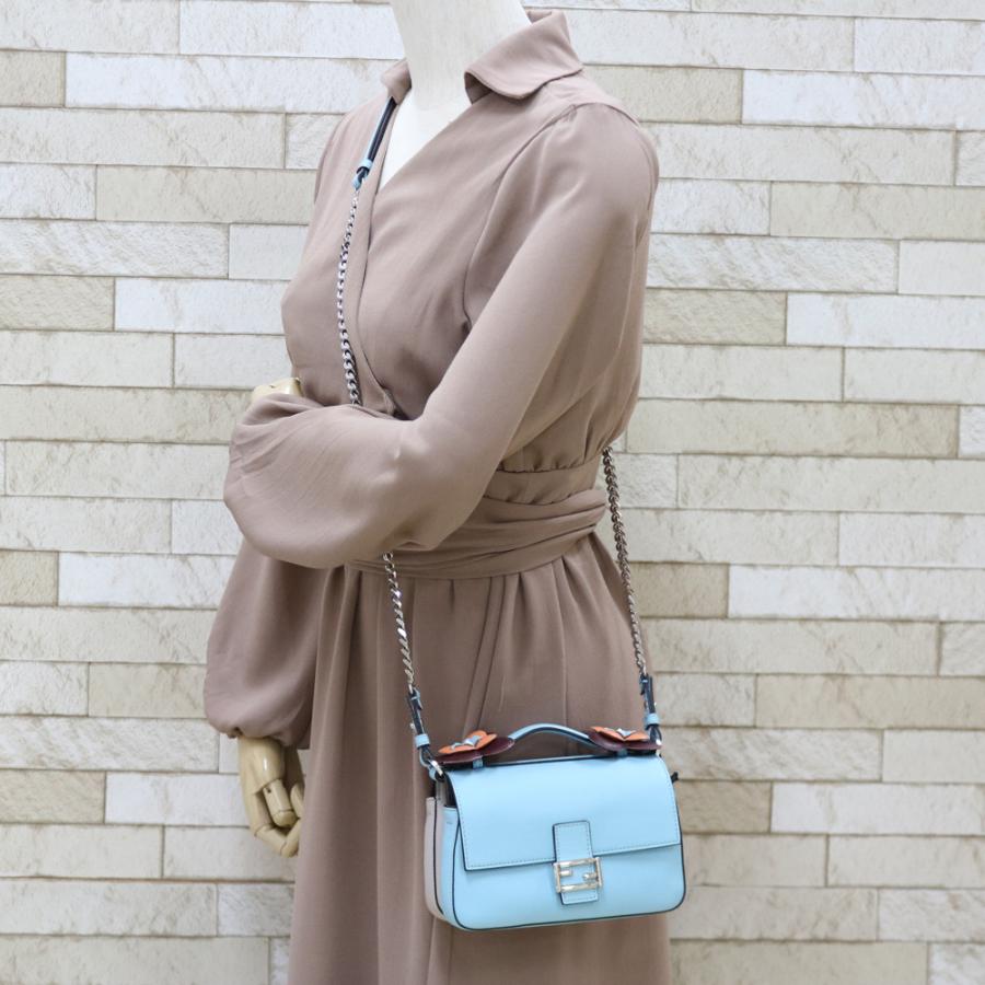 FENDI フェンディ ダブルマイクロバゲット ショルダーバッグ マルチ  