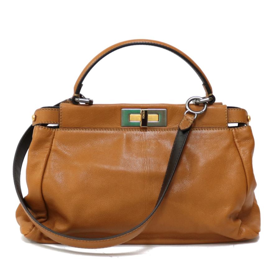 FENDI フェンディ ハンドバッグ ピーカブー レザー 2WAY ショルダー 